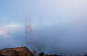 Very foggy afternoon at Battery Spencer, a Fort Bakers site and popular Golden Gate Bridge vista point