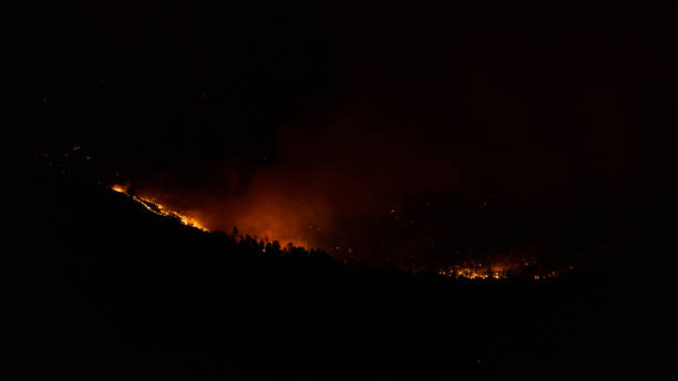 istock Fires Burn into the Night from the Cal Wood Fire 1281304461