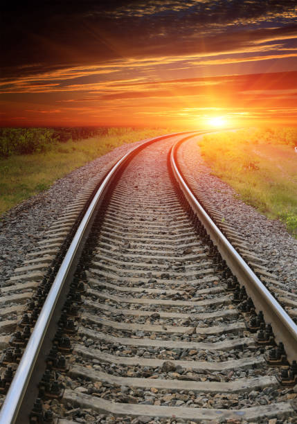 istock rail way road to sunset 1281306591