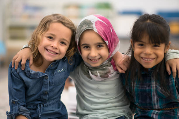istock Diverse group of kindergarten girls 1281312712