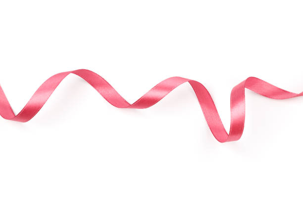 istock beautiful pink satin curly ribbon isolated on white background 1281313677