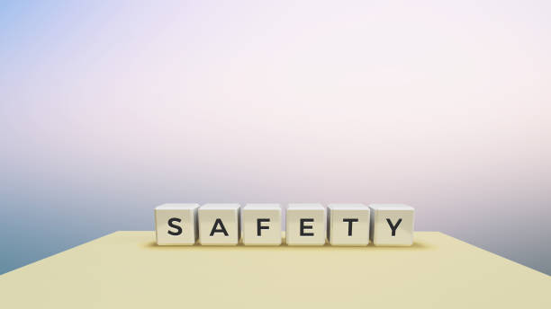 istock 3D Rendering of plastic cubes with a word Safety, social media and environment concept banner with blurred background 1281315708