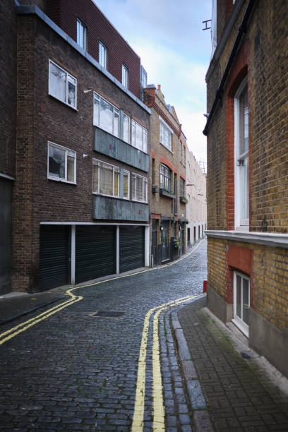 istock A narrow city street. 1281317656