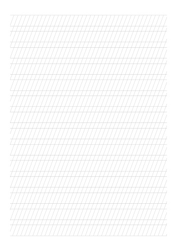 Handwriting Paper A4 Sheet Blank Horizontal Lines With Diagonal Guide ...