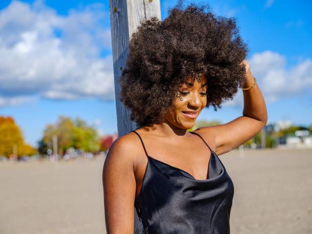 istock African woman on a sandy beach 1281320896