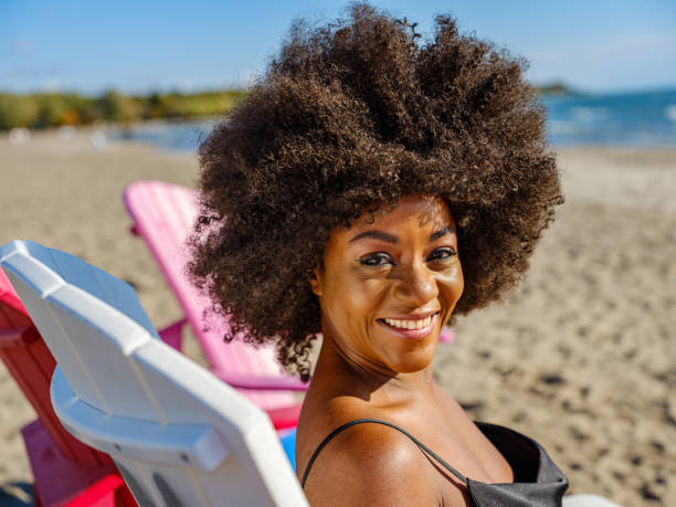 istock African woman on a sandy beach 1281322020