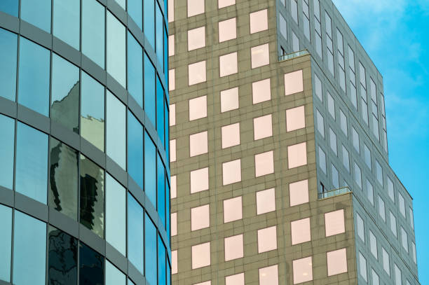 Office building details. Corporate backgrounds. Corporate concepts of merging.