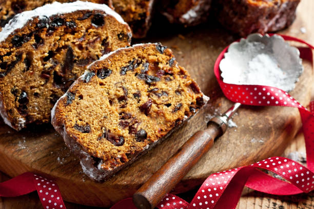 istock Christmas still life with raisins cake 1281323240