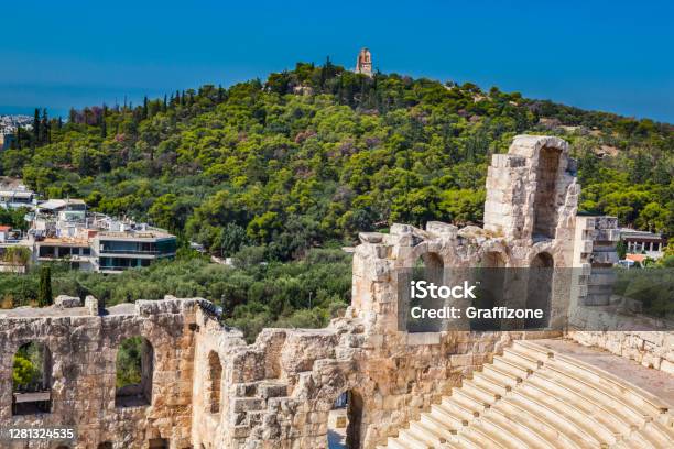 Odeon Of Herodes Atticus Athens Stock Photo - Download Image Now - Acropolis - Athens, Amphitheater, Ancient