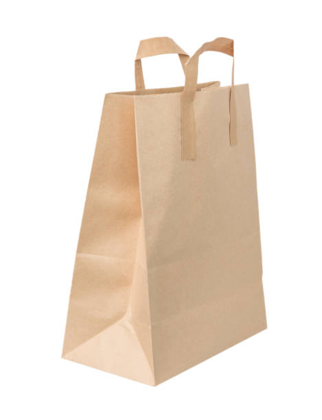 istock Paper bag isolated on white background 1281330492