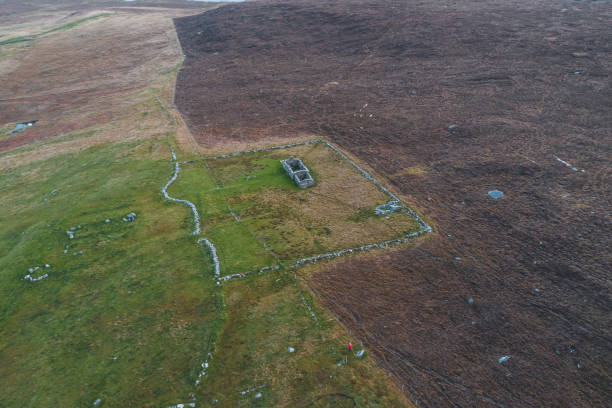 istock Aerial view of the abandoned croft 1281340123