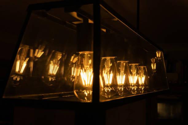 istock Led bulb tulip vintage lighting 1281342385