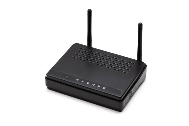 istock black wifi router device isolated on a white background. online and internet communication hardware 1281354461
