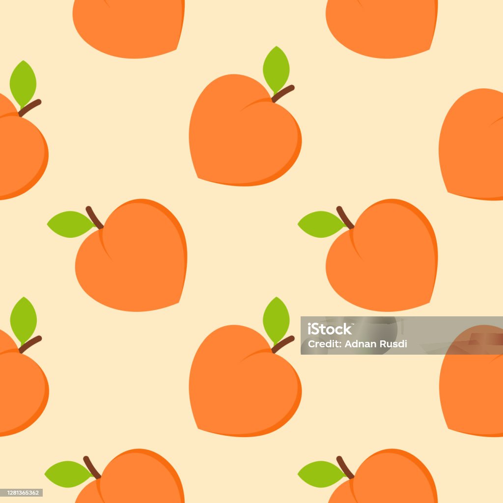 Emoji Peach Pattern Hình Nền Trái Cây Vectơ Hoa Văn Liền Mạch Đào ...