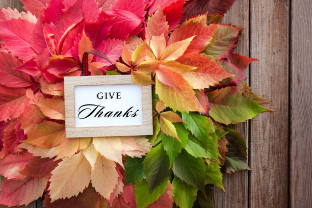 istock Colorful autumn leaves on rustic wooden background with text 1281379965