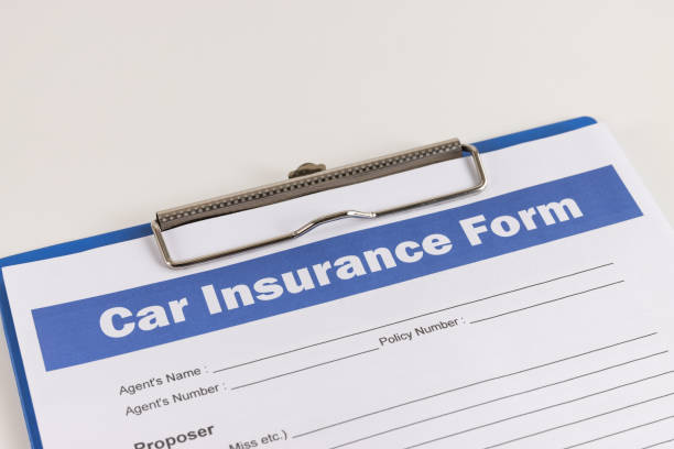 istock Car Insurance Claim Form or Insurance Document on Left Slant 1281385534
