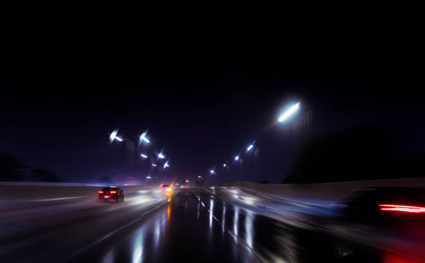 istock Driving on the motorway on a rainy night 1281386127