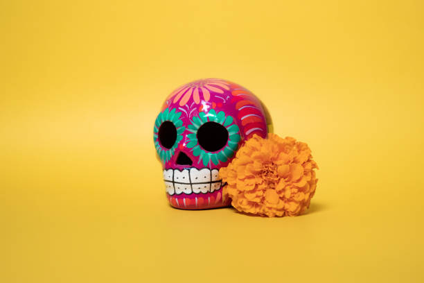 dia de los muertos tag des toten altars - sugar skull stock-fotos und bilder