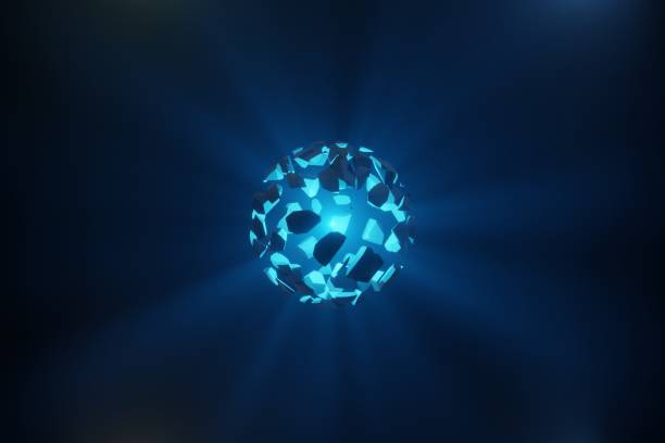 istock Abstract Futuristic destruction Explosion of sphere 3d rendering 1281391758