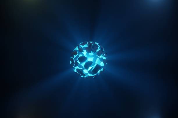 istock Abstract Futuristic destruction Explosion of sphere 3d rendering 1281391759