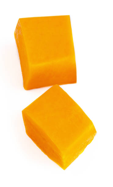 istock Fresh sliced pumpkin isolated on white background. Autumn Pumpkin. Top view. Flat lay 1281391816