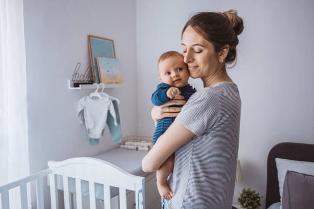 istock Mother and baby son 1281401187