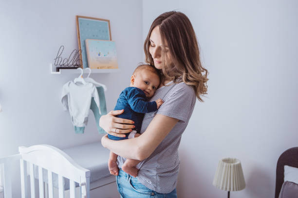 istock Mother and baby son 1281401407