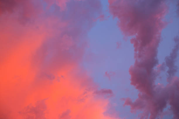 istock Sky with Cumulus clouds before sunset, sunrise. 1281405146