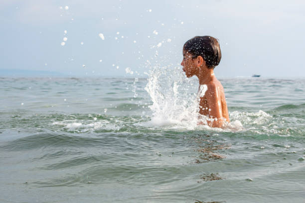 istock Boy Summer fun on the sea 1281409417