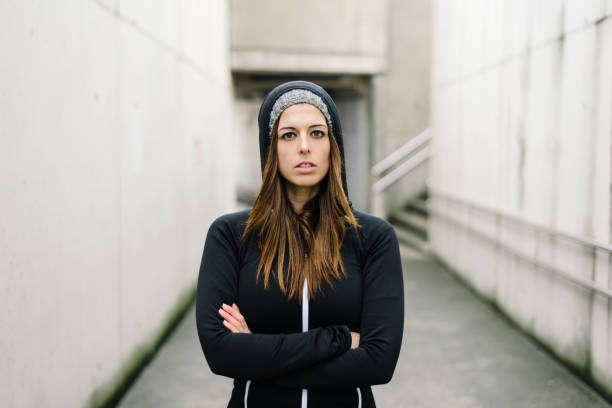 istock Confident fitness woman training outside 1281409632
