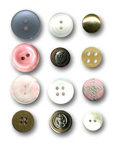 Image of buttons series on white background