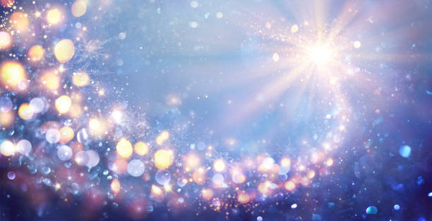 istock Magic Abstract Christmas Star In Shiny Night - Contain Illustration 1281416812