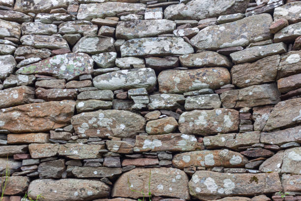 istock Part of a old stone wall, for background or texture. 1281419057