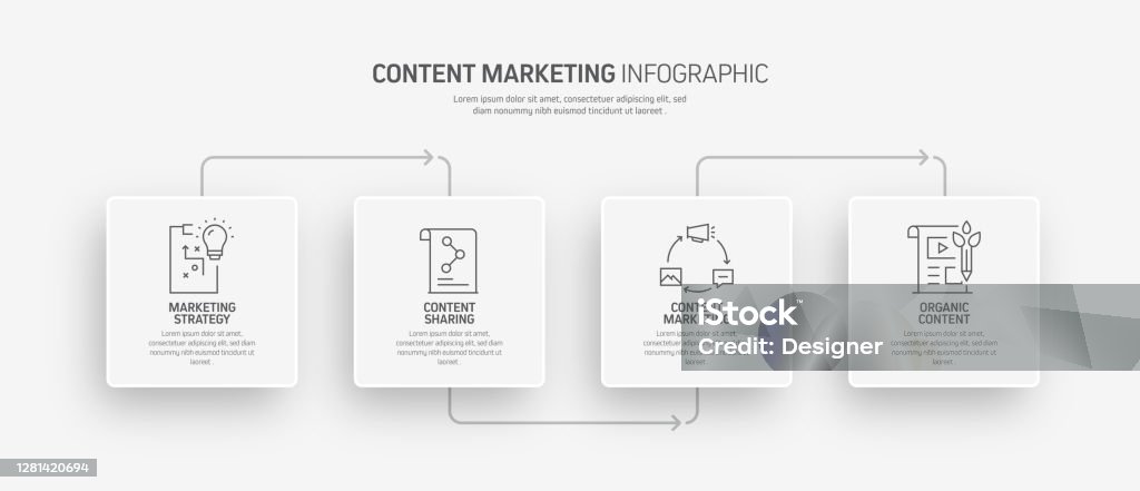 Content Marketing Related Process Infographic Template Process Timeline ...