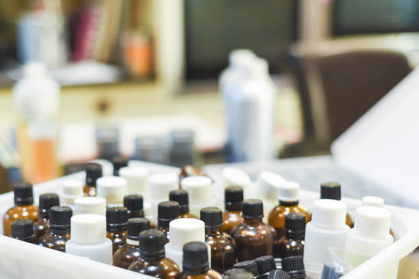 istock Measuring out essential oils for ingriedients to make home made scented candles 1281424178
