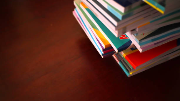 istock Books on the wooden table 1281425821