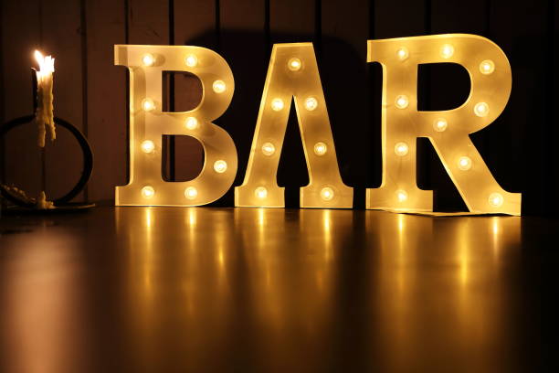 Bar sign over pub in  Ireland