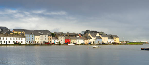 istock Panoramic view of colored houses in Galway Bay. 1281431221