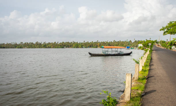 istock isolated boat in a unique landscape background 1281433695