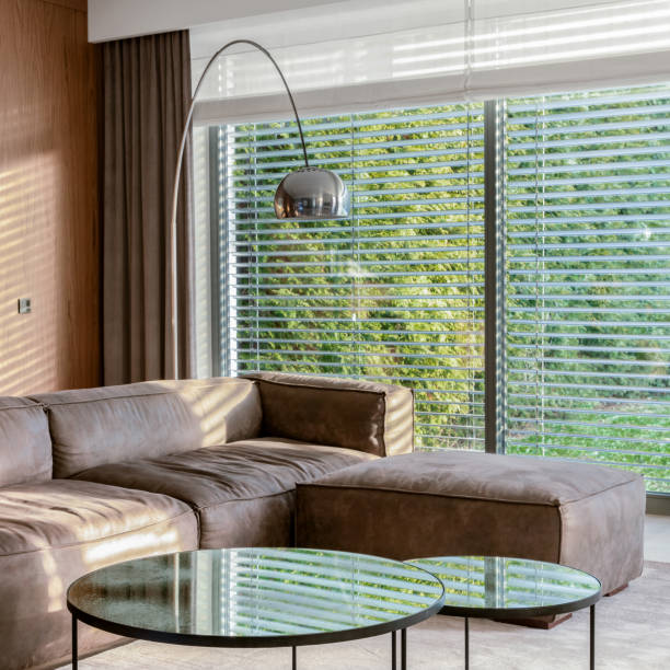 istock Living room with garden view 1281434218