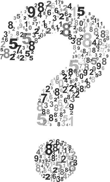 numbers question mark question mark design made of numbers number magnet stock illustrations