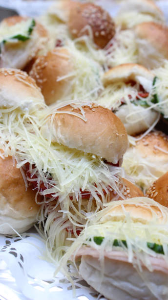 istock Food - small sandwiches with various fillings 1281436903