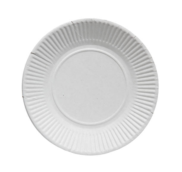 istock Disposable paper plate for food 1281439956