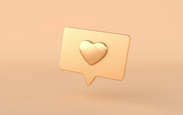 istock Like heart icon on a pin 3d rendering. Social media notification. Social network symbol background. I like it! 1281443307