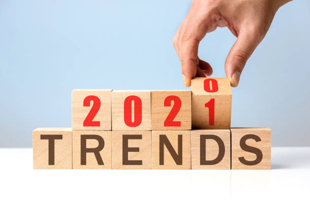 istock 2020 and 2021 Trends. Change concept with wooden cubes. 1281444780
