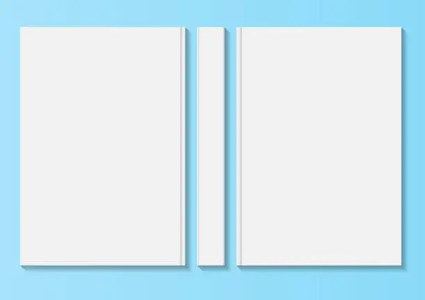 Vector illustration of Set of blank book cover template