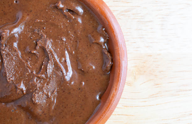 istock Bowl of chocolate almond hazelnut butter on a table 1281449532