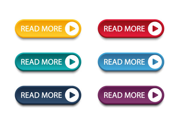 다른 다채로운 버튼세트. 웹 사이트 및 사용자 인터페이스를위한 최신 버튼의 컬렉션. 웹 아이콘입니다. - 누름 버튼 stock illustrations