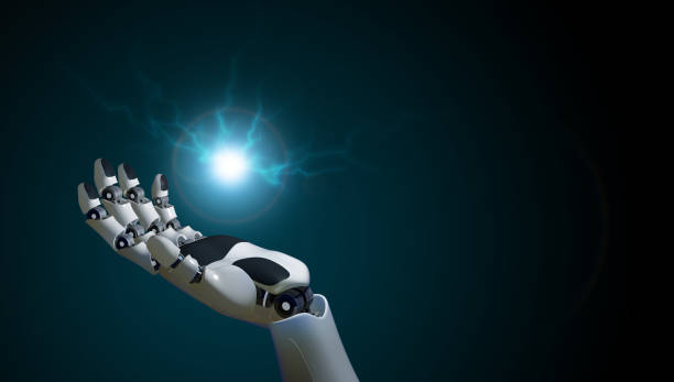 istock open robotic hand shows a light source charged with energy, concept of connections and neural networks - 3d illustration 1281457775