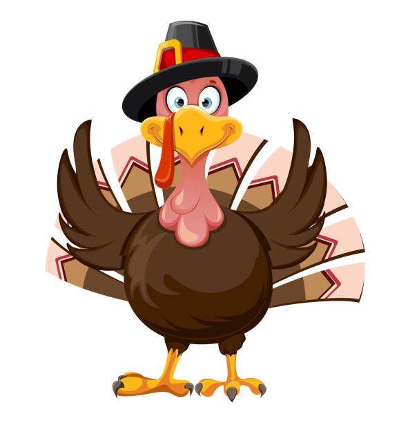 istock Funny cartoon character Thanksgiving Turkey bird 1281461080